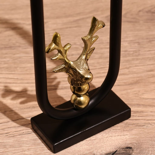 Подсвечник новогодний Олень, 34 см, металл