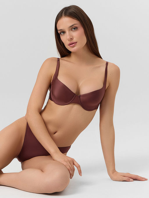 Бюстгальтер женский с мягкими чашками и сатиновым блеском - Mark formelle фото 6