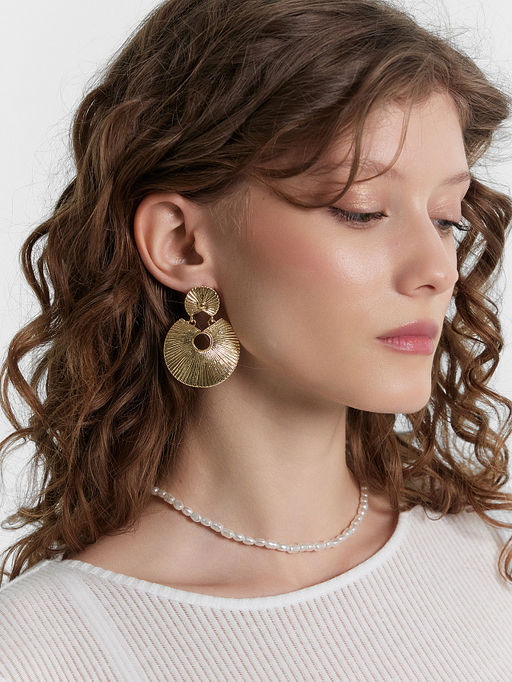 Серьги с подвесками золотистые - Mark formelle фото 7