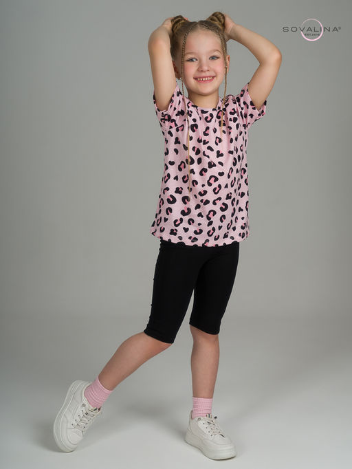 Костюм Актив нежный леопард-черный - Sovalina фото 9