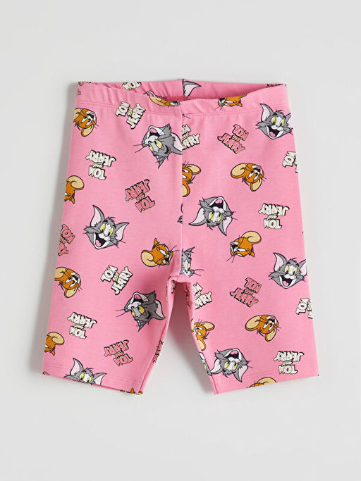 Tom & Jerry Bask?l? K?z ?ocuk K?sa Tayt