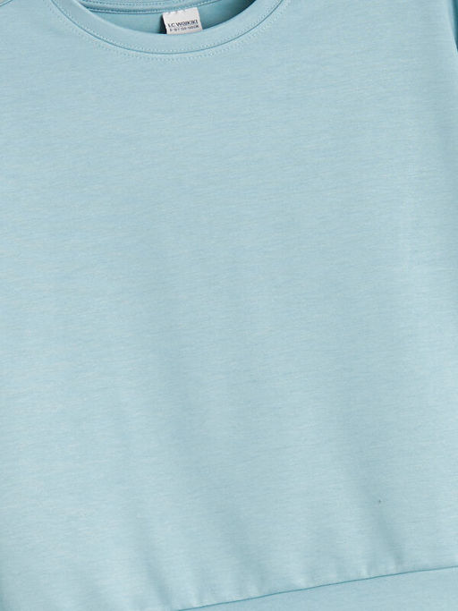 Bisiklet Yaka K?z ?ocuk Sweatshirt