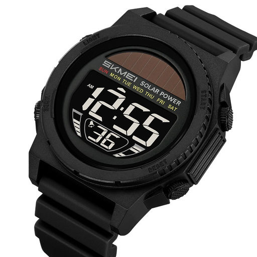 Часы наручные Skmei мужские электронные спортивные 2358black-black Солнечная батарея