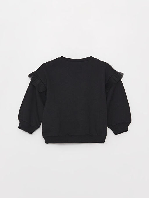 Bisiklet Yaka Uzun Kollu Minnie Mouse Bask?l? K?z Bebek Sweatshirt - Waikiki фото 2
