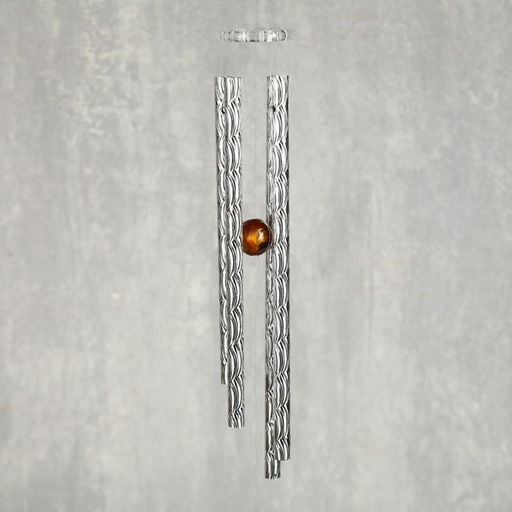 Музыка ветра «Двойное сердце со стрелой», металл, 4 трубочки, 56 см