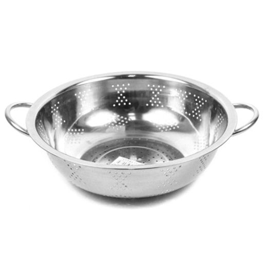 Дуршлаг из нержавеющей стали "Люкс" д30,5см h9,3см, 4л, с ручками, на ножках (Китай)