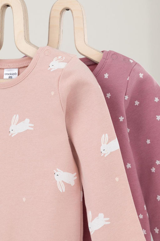 Crockid _ К 6342-2уп/цветочные снежинки,зайчики набор полукомбинезон (боди) яс фото 3