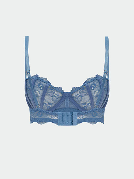 Balenli Dolgusuz Dantelli Fantezi Straplez S?tyen