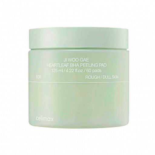 CELIMAX Пилинг - пэды тонизирующие с BHA-кислотой Ji Woo Gae Heartleaf BHA Peelind Pad (60 шт./125 мл) фото 7