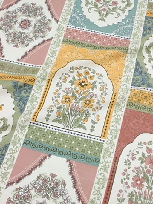 Сатин Цветочные витражи, ш.2.35м, хлопок-100%, 110гр/м.кв