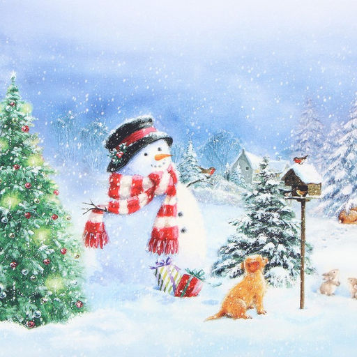 Набор новогодний «Этель. Рождественский вечер»: скатерть 150×180 см, с ВГМО, салфетка 40×40 см - 8 штук