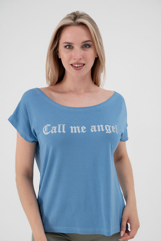 Футболка женская из вискозы Лирика голубой Call me angel - Амадэль фото 7