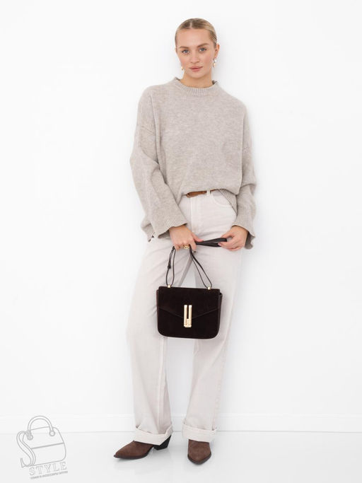 Сумка женская кожаная 1045MF coffee Polina&Eiterou  в Новосибирске