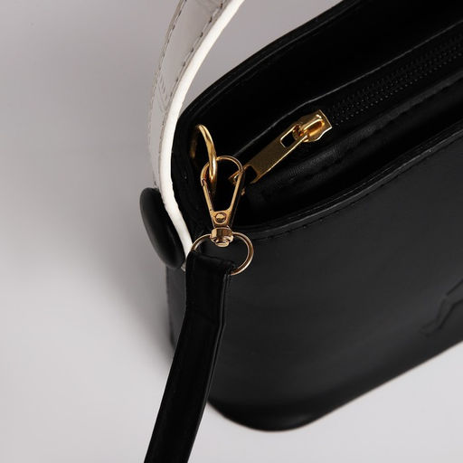 Сумка женская кросс-боди на молнии, 22×8×15 см, чёрная