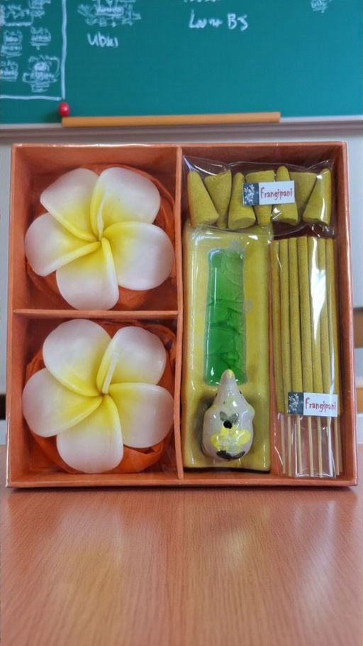 Ароматический набор "Цветок Франджипани" (цвет коробочки в ассортименте)