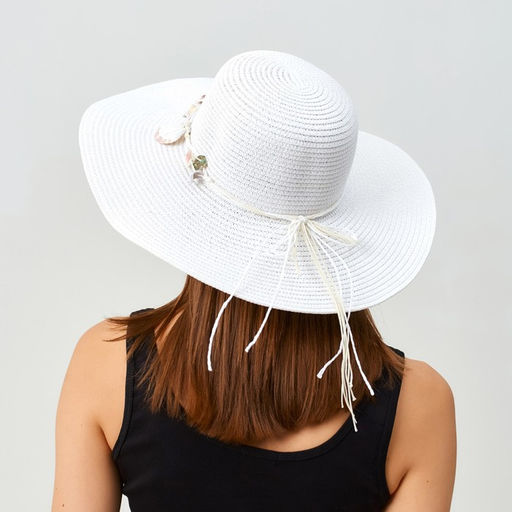 Шляпа женская MINAKU Ocean, размер 56-58, цвет белый  фото 8