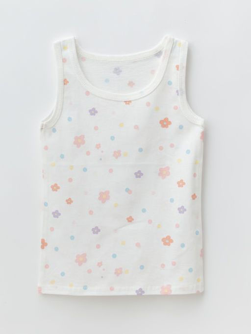 Майка для девочки хлопковые, Белый/рожок, 536 - Lesi kids фото 9