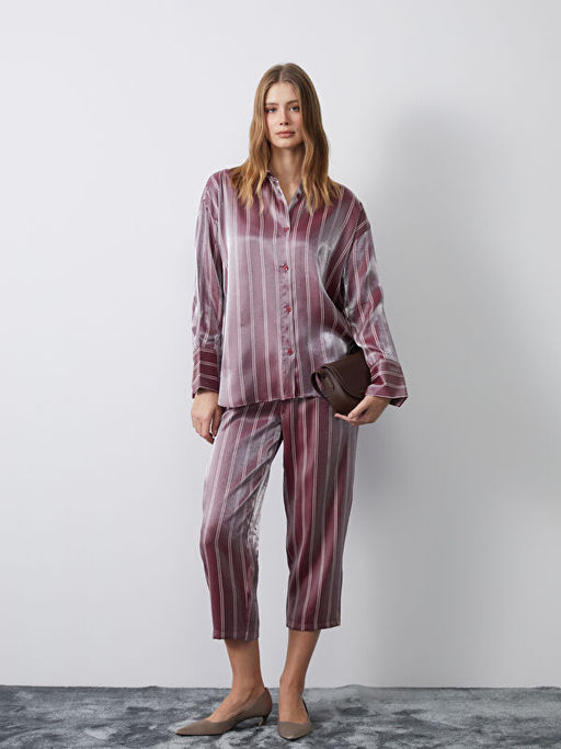 ?izgili Saten Kad?n G?mlek