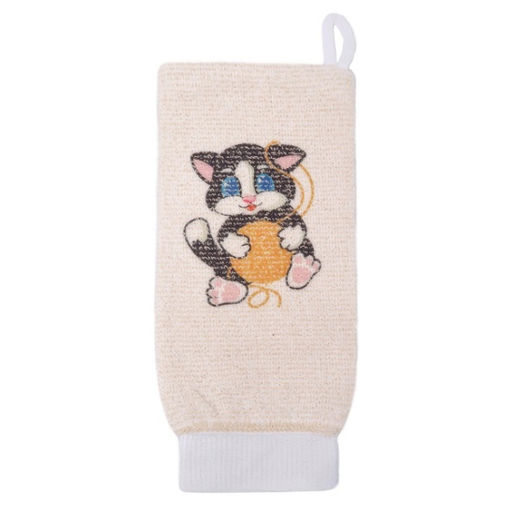 Мочалка детская рукавица из хлопка с рисунком 16333 - Vival фото 4