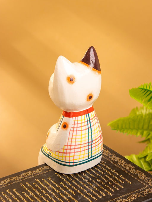 Сувенир «Котенок в рубашке сидячий», 6×6×15 см, дерево