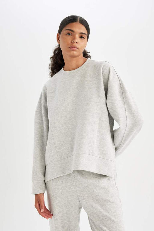 DeFactoFit Толстовка для спортсменов из ткани с круглым вырезом для подводного плавания  фото 7