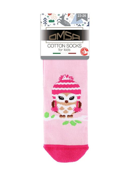 OMSA kids Calzino 21P64 (совы) - rosa  фото 2
