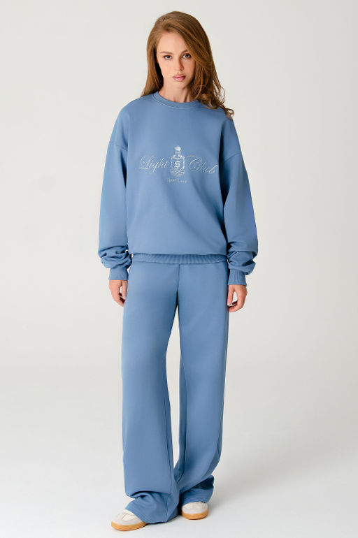 Арт. 2-540 Костюм женский с брюками 44-50 (4 шт) Цвет:Голубой - Калинка фото 3