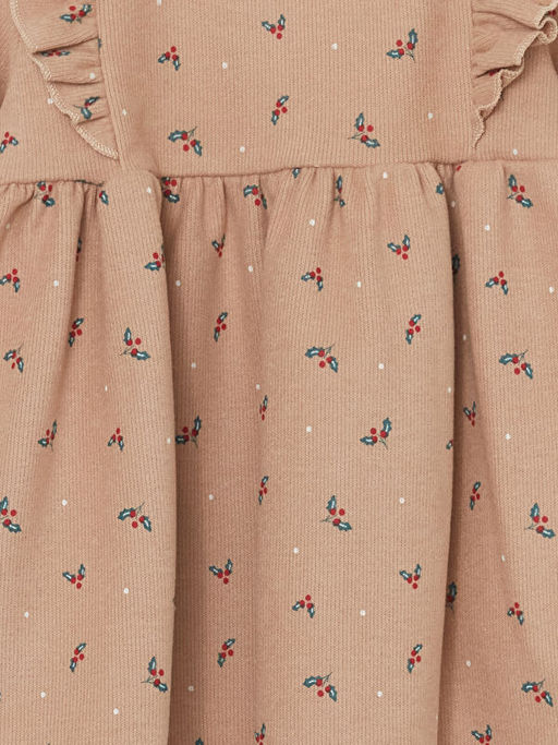 Bisiklet Yaka Uzun Kollu ?i?ekli K?z Bebek Elbise - Waikiki фото 2