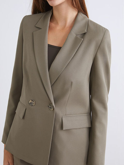 Kad?n Krep Blazer Ceket