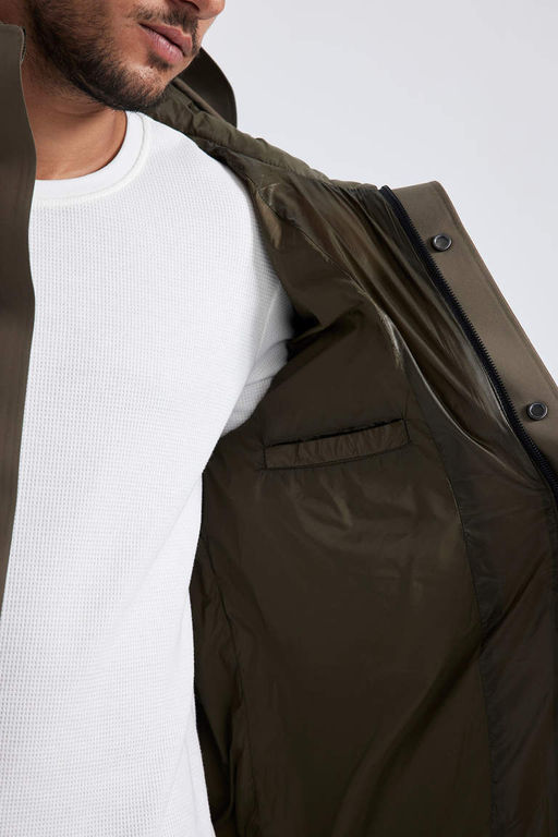 Пуховик стандартного кроя с капюшоном - Defacto фото 8