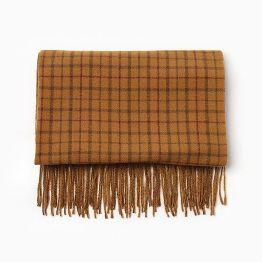 Шарф зимний с кистями MINAKU 65*180 + 8 см цвет коричневый  фото 3