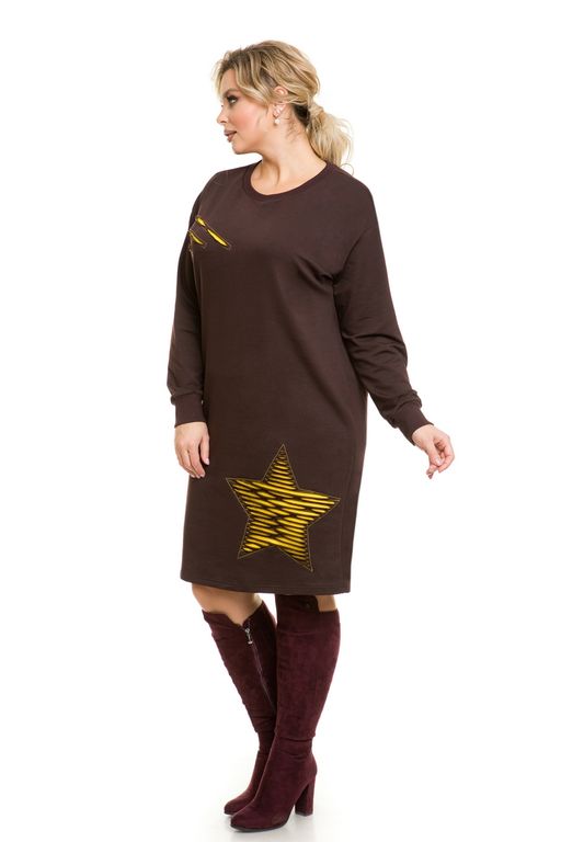 Платье 1116 коричневый - Novita фото 3