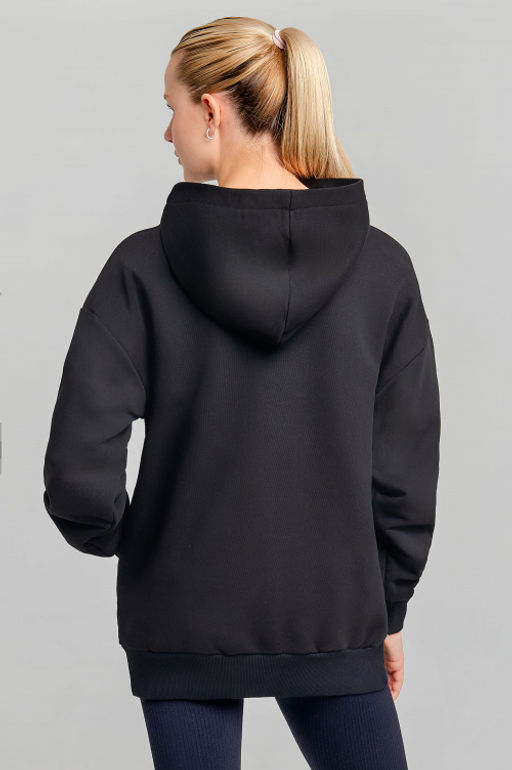 Арт. 15101 Худи женское оверсайз 44-52 (5 шт) Цвет:черный
