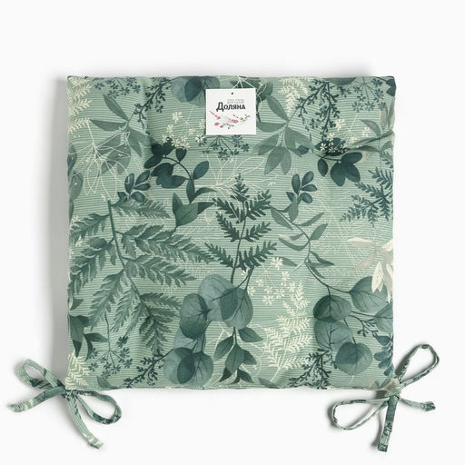Сидушка Доляна Лесная прохлада 42х42 см, 50% хлопок, 50% п/э, рогожка 158 г/м2  фото 4