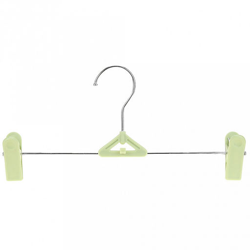 Вешалка-прищепка 29см "Мода" металлический корпус, прищепки пластик, с крючком, цвета микс (Китай)