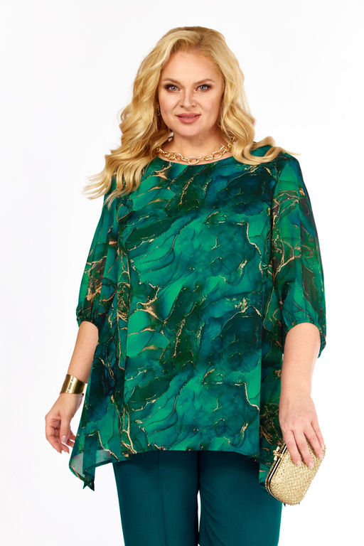 Блуза Элль стиль 2263/14а изумруд  фото 6