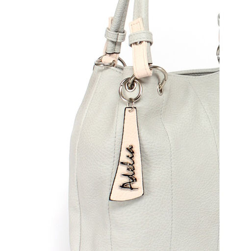 Сумка женская искусственная кожа ADEL-319, 1 отд, плечевой ремень, серый/розовый 259312 - Adelia фото 3