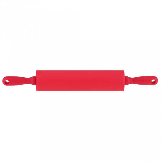 Скалка силиконовая Монпансье 31,5см, д4,3см, рабочая длина 17,5см, пластмассовые ручки, цвета в ассортименте: фуксия; салатовый, красный, розовый; черный; темно-серый, в п/эт пакете (Китай) - Домашняя мода фото 5