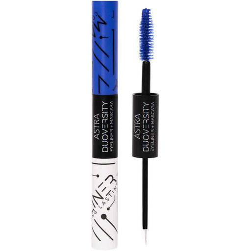 Тушь для ресниц Mascara + подводка для глаз Duoversity Eyeliner, 01 Синий/белый 8653173