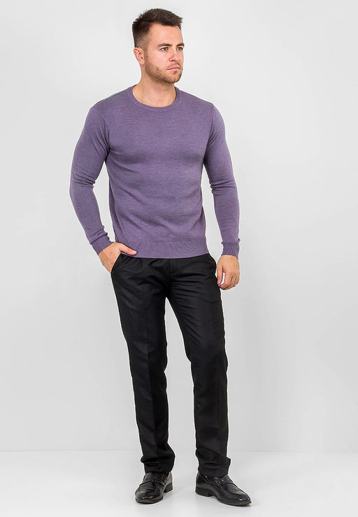 Джемпер мужской GREG G121-05426 (сиренево-серый м.)  фото 4