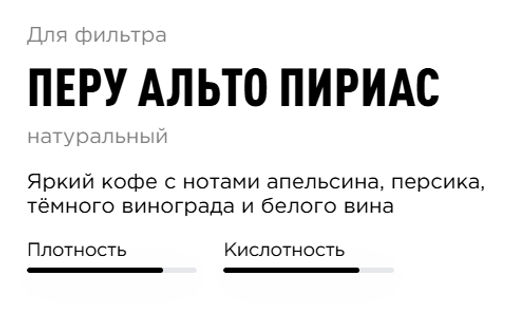 Кофе Перу Альто Пириас