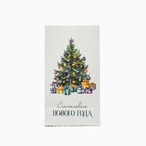 Цена за 10 шт. Пакет подарочный без ручек «Счастливого Нового года», 10×19.5×7 см