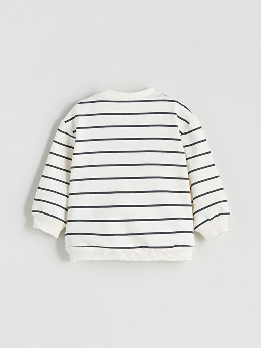 Bisiklet Yaka Nak??l? Erkek Bebek Sweatshirt