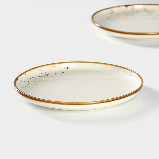 Набор тарелок десертных Magistro «Церера», 2 шт., d=18 см, фарфор, белые