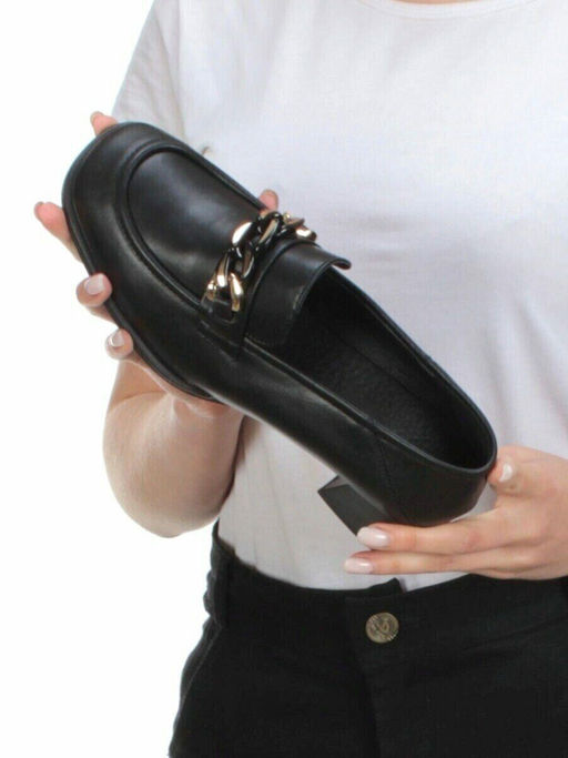 03-PDG196-1 BLACK Лоферы женские (натуральная кожа) - Фабричный китай фото 2