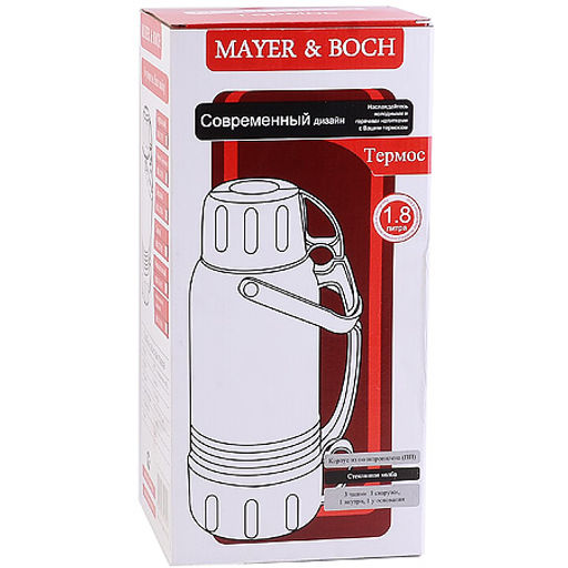 31416 Термос 1,8л + 3 чашки ст/колба MB (х12) - Mayer&boch фото 3