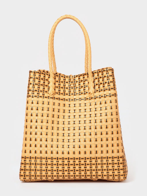 Сумка плетёная, 40×20×55 см, пластик, бежевая