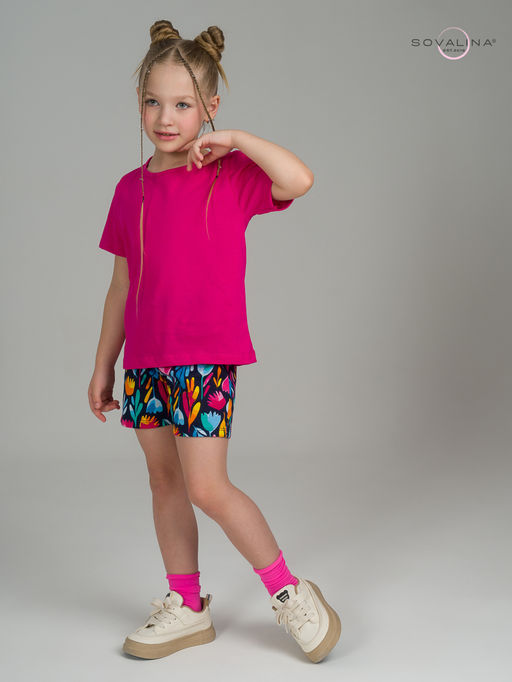 Костюм Лайт фуксия-акварельные цветы - Sovalina фото 10