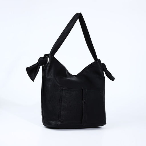 Сумка-тоут на молнии, 2 наружных кармана, цвет чёрный - Simaland фото 3