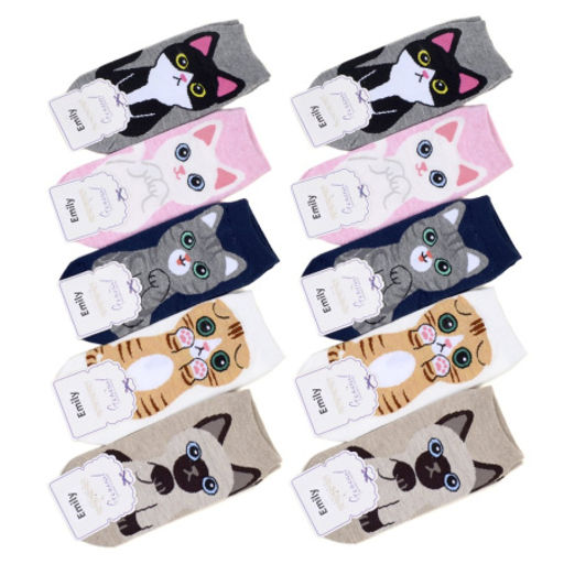 Носки женские р. 35-40 набор 10 штук короткие / L692 /уп 40/120/микс - Галеонтрейд фото 2